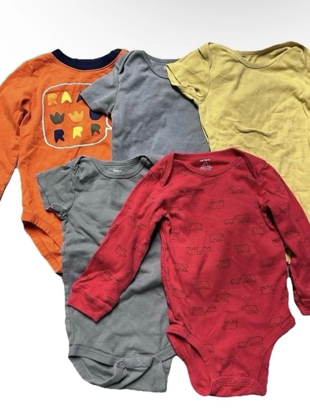 Toddler Boy Bodysuits Short Sleeve Long Sleeve Size 18-24 Months